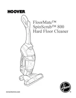 Hoover FloorMate SpinScrub 800 Manual preview