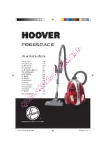 Предварительный просмотр 1 страницы Hoover Freespace TFS-8205 User Instructions