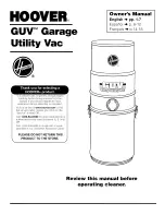 Hoover GUV Garage Utility Vac Owner'S Manual предпросмотр