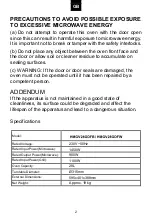 Preview for 4 page of Hoover H-MICROWAVE 500 User Instructions