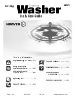 Preview for 1 page of Hoover HAV-1 Use & Care Manual