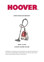 Hoover HC2000 Instructions And Warranty preview