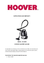 Hoover HC2200D Instructions And Warranty предпросмотр