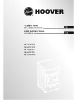 Hoover HCG6301PW User Instructions preview