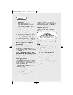 Preview for 20 page of Hoover HDC 75 TEX User Manual