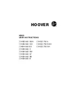 Предварительный просмотр 1 страницы Hoover HGD 640 GH User Instructions