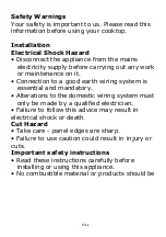 Preview for 2 page of Hoover HI624TCT Instruction Manual