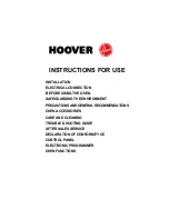 Предварительный просмотр 1 страницы Hoover HOC series Instruction Manual