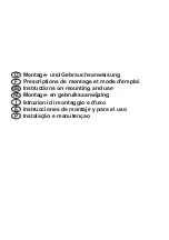 Preview for 1 page of Hoover HVM900 Instruction On Mounting And Use Manual