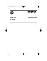 Hoover HW5213M Instructions For Use Manual preview