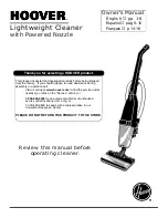 Предварительный просмотр 1 страницы Hoover ightweight Cleaner Owner'S Manual