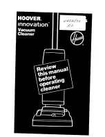 Hoover innovation U4231 Owner'S Manual preview