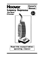 Предварительный просмотр 1 страницы Hoover Legacy Supreme S2200 Owner'S Manual