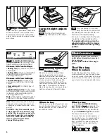 Preview for 6 page of Hoover Lightweight Commercial Cleaner Operating Instructions Manual