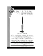 Hoover LiNX BH50005 Owner'S Manual preview