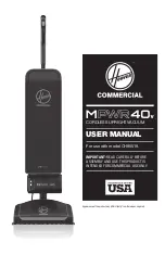 Hoover MPWR 40V User Manual предпросмотр