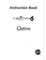 Hoover NEXTRA 6 Instruction Book preview