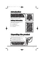 Preview for 5 page of Hoover Nextra HNV171X Instruction Book