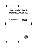 Hoover Nextra HNV771X Instruction Book preview