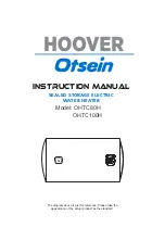 Hoover Otstein OHTC100H Instruction Manual preview