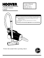 Preview for 1 page of Hoover S1420050 Owner'S Manual