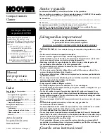 Preview for 9 page of Hoover S1420050 Owner'S Manual