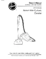 Hoover S3825 - Elite Cyclonic Bagless Canister Vacuum Owner'S Manual предпросмотр