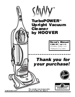 Hoover SAVVY Turbo Owner'S Manual preview