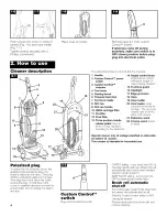 Предварительный просмотр 4 страницы Hoover SAVVY U8150-900 Owner'S Manual