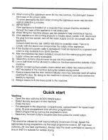 Preview for 5 page of Hoover Six. 1200 WDM120 Instructions For Use Manual