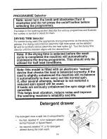 Preview for 14 page of Hoover Six. 1200 WDM120 Instructions For Use Manual