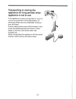 Preview for 27 page of Hoover Six. 1200 WDM120 Instructions For Use Manual