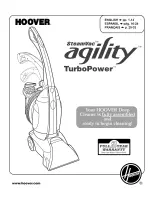 Предварительный просмотр 1 страницы Hoover SteamVac Aqility Turbopower Manual