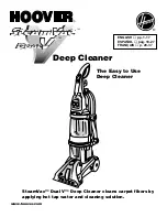 Предварительный просмотр 1 страницы Hoover SteamVac Bagless Vacuum Cleaner Owner'S Manual