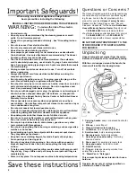 Предварительный просмотр 2 страницы Hoover SteamVac Compact Spot Cleaner Owner'S Manual