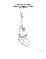 Hoover SteamVac F5808 Service Instructions Manual предпросмотр