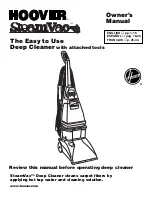 Предварительный просмотр 1 страницы Hoover SteamVac F5835 Owner'S Manual