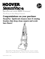 Hoover SteamVac F6056-900 Owner'S Manual предпросмотр