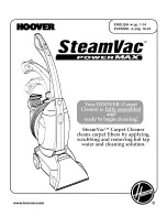 Hoover SteamVac F6213-910 Owner'S Manual preview