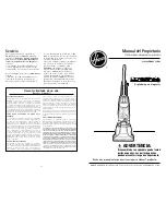 Предварительный просмотр 13 страницы Hoover SteamVac FH50010 Operating, And Servicing  Instructions