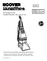 Предварительный просмотр 1 страницы Hoover SteamVac FH50015 Owner'S Manual