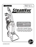 Hoover SteamVac PowerMax User Manual preview