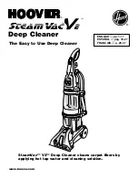 Hoover SteamVac V2 User Manual preview