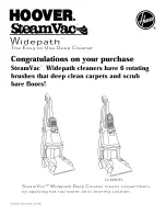 Предварительный просмотр 1 страницы Hoover SteamVac Widepath LS Owner'S Manual