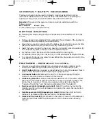 Preview for 25 page of Hoover TD 3625 Manual