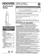 Предварительный просмотр 3 страницы Hoover U4256900 Owner'S Manual