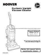 Hoover U5182 Owner'S Manual preview