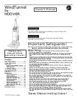 Hoover U5433 Owner'S Manual предпросмотр