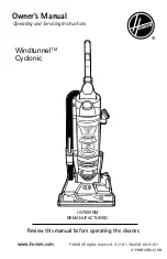 Hoover U57809RM Windtunnel Cyclonic Owner'S Manual предпросмотр