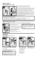 Предварительный просмотр 10 страницы Hoover U57809RM Windtunnel Cyclonic Owner'S Manual